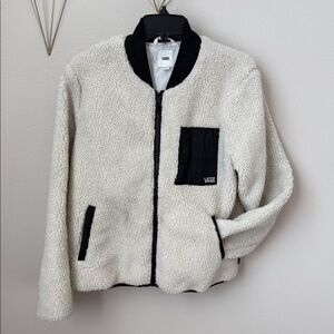 Vans Light Bone Sherpa Bomber Jacket